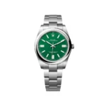 RLX Oyster Perpetual 41mm 124300-0005 Green Index Dial & Smooth Bezel Oyster Bracelet Men’s Watch