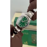RLX Oyster Perpetual 41mm 124300-0005 Green Index Dial & Smooth Bezel Oyster Bracelet Men’s Watch - Image 10
