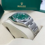 RLX Oyster Perpetual 41mm 124300-0005 Green Index Dial & Smooth Bezel Oyster Bracelet Men’s Watch - Image 5