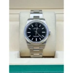 RLX Oyster Perpetual 34mm 124200 Black Dial Oyster Stainless Steel Bracelet Watch - Image 2