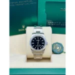 RLX Oyster Perpetual 34mm 124200 Black Dial Oyster Stainless Steel Bracelet Watch - Image 8