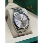 RLX Oyster Perpetual 41mm 124300-0001 Stainless Steel Silver Index Dial Watch - Image 3