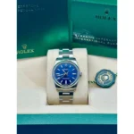 RLX Oyster Perpetual 34mm 124200 Blue Dial Oyster Stainless Steel Bracelet - Image 7