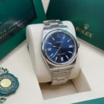 RLX Oyster Perpetual 41mm 124300-0003 Oyster Perpetual Stainless Steel Blue Index Dial Watch - Image 3