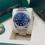 RLX Oyster Perpetual 41mm 124300-0003 Oyster Perpetual Stainless Steel Blue Index Dial Watch - Image 4