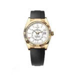 RLX Sky-Dweller 42mm Yellow Gold White Dial Oysterflex - 336238