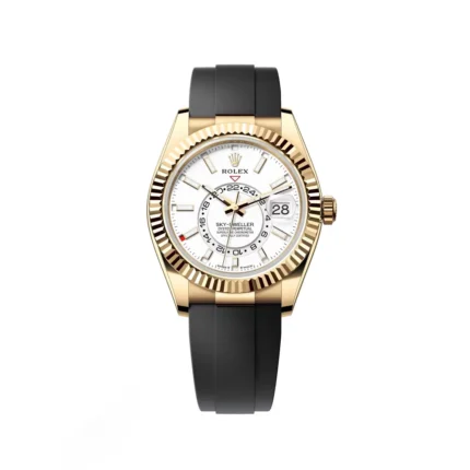 RLX Sky-Dweller 42mm Yellow Gold White Dial Oysterflex - 336238