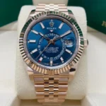 RLX Sky-Dweller 42mm 336935-0001/0005 Rose Gold Blue Dial Oyster - Image 11