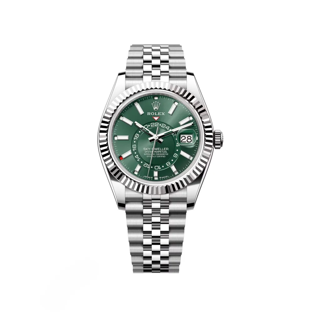 P0718-1 RLX Sky-Dweller 42mm 336934-0001/0002 Stainless Steel Green Dial Oyster - Image 1