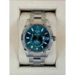 RLX Sky-Dweller 42mm 336934-0001/0002 Stainless Steel Green Dial Oyster - Image 9