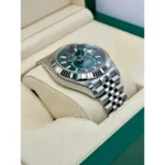 RLX Sky-Dweller 42mm 336934-0001/0002 Stainless Steel Green Dial Oyster - Image 4
