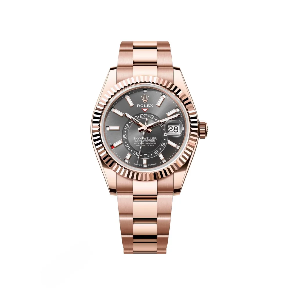 P0720-1 RLX Sky-Dweller 42mm 336935-0004/0008 Rose Gold Rhodium Dial Oyster - Image 1