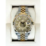 RLX Sky-Dweller 42mm 336933-0001/0002 Two-Tone Yellow Gold Champagne Dial Oyster - Image 9
