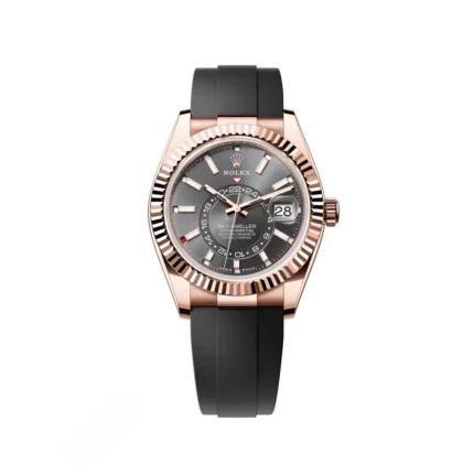 RLX Sky-Dweller 42mm Rose Gold Slate Dial Oysterflex - 336235