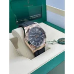 RLX Sky-Dweller 42mm Rose Gold Slate Dial Oysterflex - 336235 - Image 3