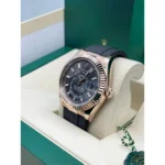 RLX Sky-Dweller 42mm Rose Gold Slate Dial Oysterflex - 336235 - Image 4