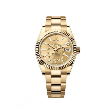RLX Sky-Dweller 42mm 336938-0001/0004 Yellow Gold Champagne Dial Jubilee
