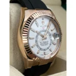 RLX Sky-Dweller 42mm Rose Gold White Dial Oysterflex - 336235 - Image 3