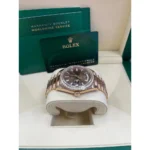 RLX Day-Date 40mm Chocolate Baguette Diamond Dial Diamond Bezel Dial Watch 228345RBR - Image 5