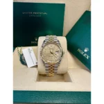 RLX Datejust 36mm 126233 Golden Fluted Motif 36mm Dial Oyster Bracelet - Image 9