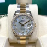 RLX Datejust 36mm 126283 White Mother-of-Pearl Dial Jubilee Bracelet Watch - Image 3