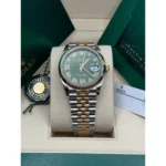 RLX Datejust 36mm 126233 Olive-green Roman Diamond Dial Two-Tone Jubilee Bracelet - Image 6