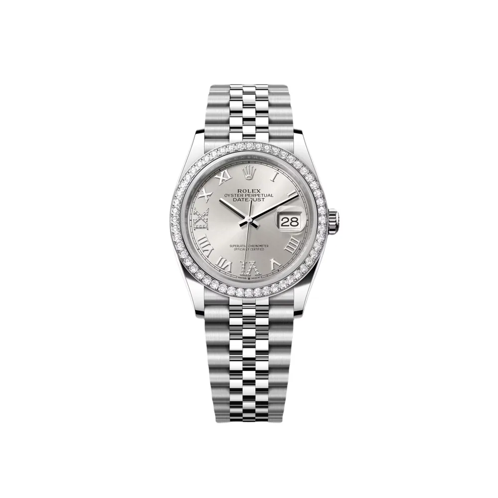 P0766-1 RLX Datejust 36mm 126284 Silver Dial Jubilee Bracelet - Image 1