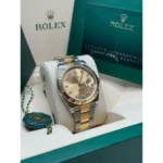 RLX Datejust 41mm Two-Tone Yellow Gold Fluted Bezel Champagne Diamond Dial Oyster - 126333 - Image 4