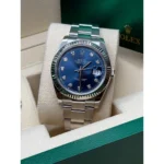 RLX Datejust 41mm 126334 Blue Diamond Oyster Stainless Steel Mens Watch - Image 7