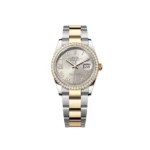 RLX Datejust 36mm 126283 Silver Dial Diamond Bezel Jubilee Bracelet Watch - Image 2