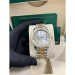 RLX Datejust 36mm 126283 Silver Dial Diamond Bezel Jubilee Bracelet Watch - Image 8