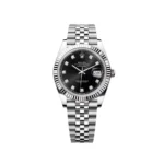 RLX Datejust 41mm 126334 Black Diamond Oyster Stainless Steel Mens Watch
