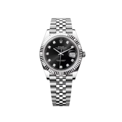 RLX Datejust 41mm 126334 Black Diamond Oyster Stainless Steel Mens Watch