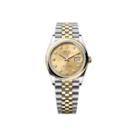 RLX Datejust 36mm 126203 Champagne Set with Diamonds Dial Domed Bezel Oyster Bracelet - Image 2