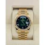 RLX Yellow Gold President Day Date 40mm Green Roman Ombre Dial - 228238 - Image 2