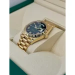 RLX Yellow Gold President Day Date 40mm Green Roman Ombre Dial - 228238 - Image 4