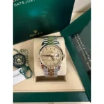 RLX Datejust 36mm 126233 Champagne Palm Motif Diamond Dial and Jubilee Bracelet Watch - Image 3