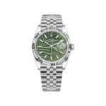 RLX Datejust 36mm 126234 Olive Green Palm Motif Dial Jubilee Stainless Steel Watch