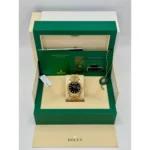 RLX Yellow Gold President Day Date 40mm Black Diamond Baguette Dial - 228238 - Image 6