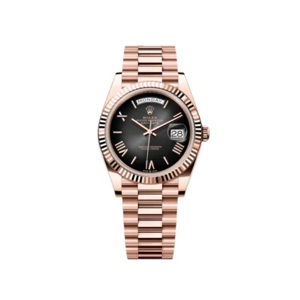RLX Day-Date "President" 40mm Everose Gold Slate Roman Ombre "Smoke" Dial - 228235