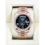 RLX Day-Date "President" 40mm Everose Gold Slate Roman Ombre "Smoke" Dial - 228235 - Image 2