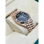 RLX Day-Date "President" 40mm Everose Gold Slate Roman Ombre "Smoke" Dial - 228235 - Image 3