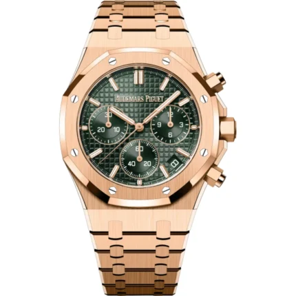 A&P ROYAL OAK Pink Gold Khaki Green Dial CHRONOGRAPH 41mm