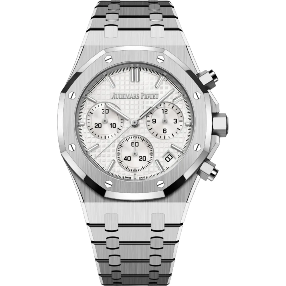 P0847-1 A&P ROYAL OAK Silver-Toned Dial CHRONOGRAPH 41mm - Image 1
