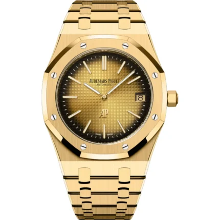 A&P ROYAL OAK "JUMBO" Smoked Yellow Gold-Toned Dial 39mm