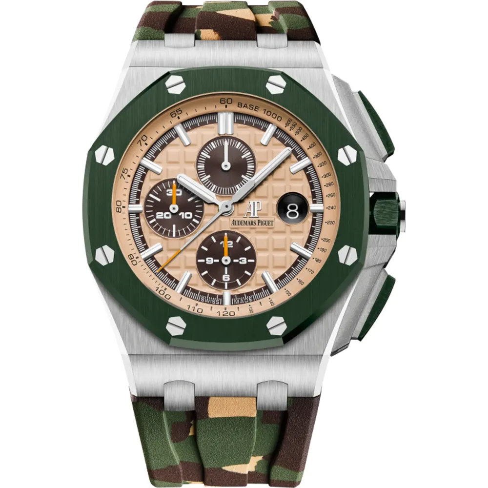 P0850-1 A&P OFFSHORE Beige Camouflage Dial CHRONOGRAPH 44mm - Image 1