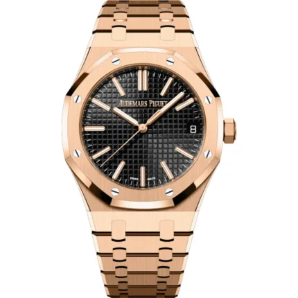 A&P ROYAL OAK Pink Gold Black Dial 41mm
