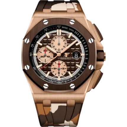 A&P OFFSHORE Pink Gold Brown Camouflage Dial CHRONOGRAPH 44mm