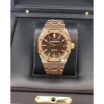 Audemars Piguet Royal Oak Selfwinding 37mm 18K Pink Gold Case and Bracelet with Brown Dial18K