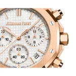A&P ROYAL OAK Pink Gold Silver-Toned Dial CHRONOGRAPH 41mm - Image 2